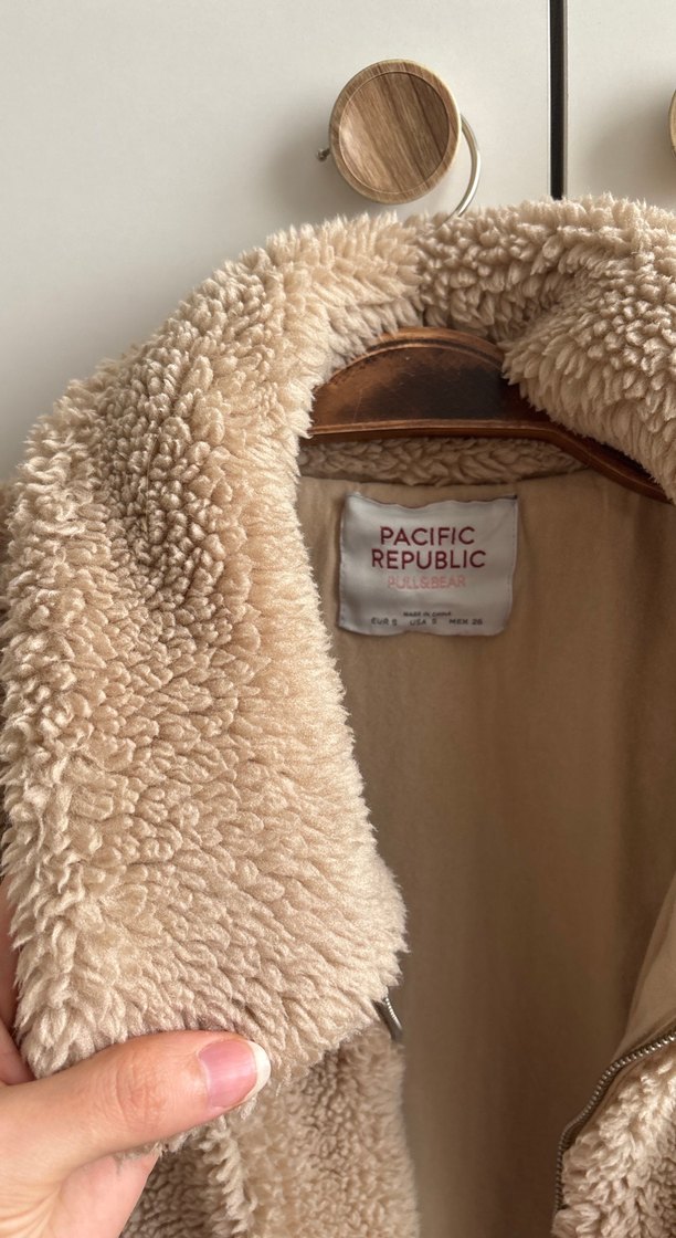 Bej Peluş Kadın Ceket - Görsel 4