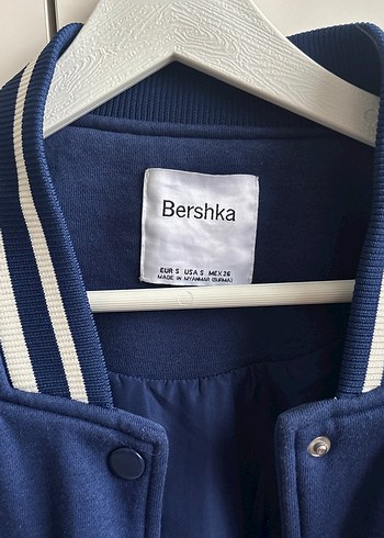 Mavi Baskılı Kadın Bomber Ceket - Görsel 2