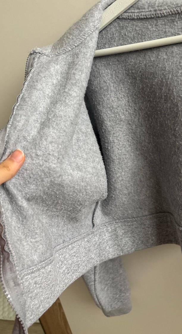 Gri Fermuarlı Rahat Kadın Sweatshirt - Görsel 3