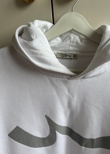 Kadın Beyaz Kapüşonlu Sweatshirt - Görsel 2