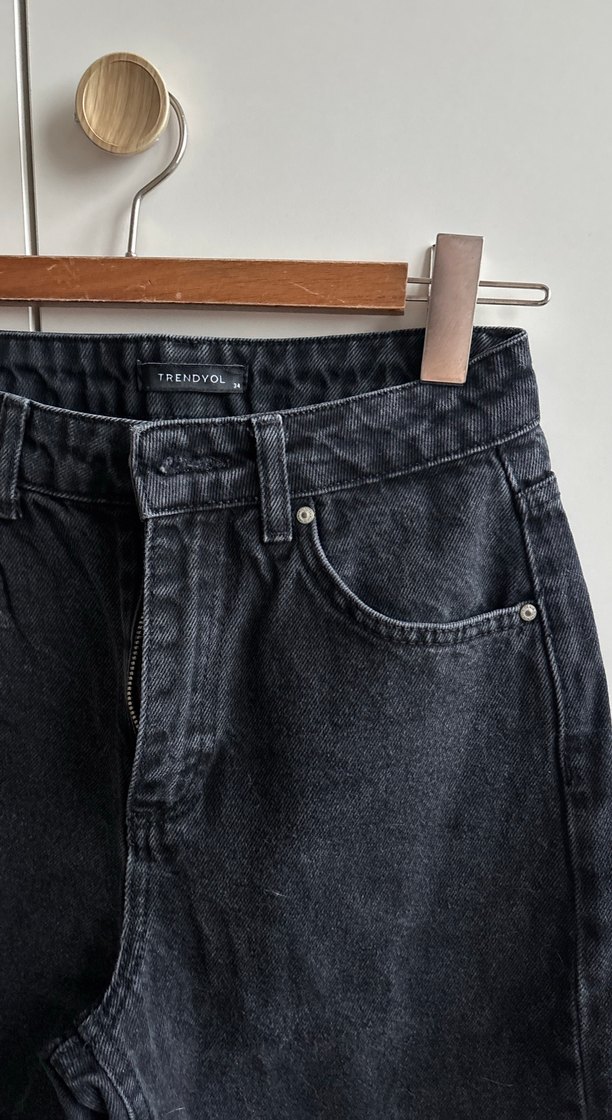 Siyah Regular Fit Kadın Kot Pantolon - Görsel 2