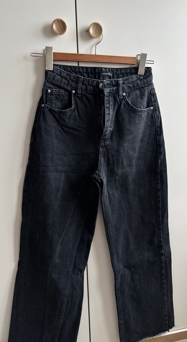 Siyah Regular Fit Kadın Kot Pantolon - Görsel 3