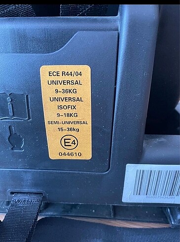 9- 36 kg Beden siyah Renk Oto koltuğu baby plus