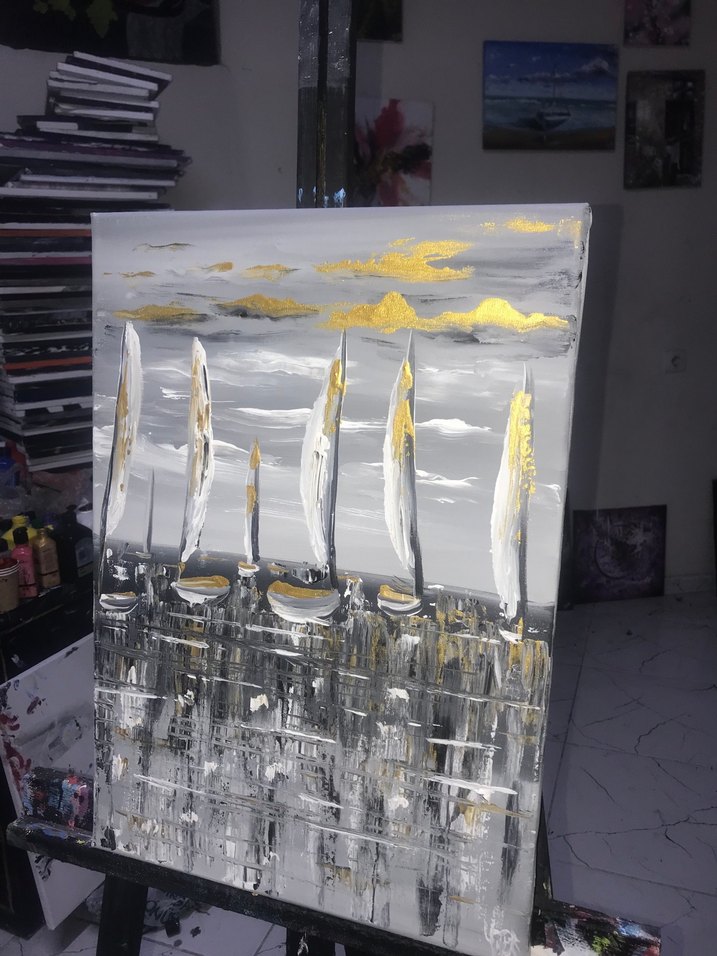 El yapımı parlak tablo 35.50 cm - Görsel 2