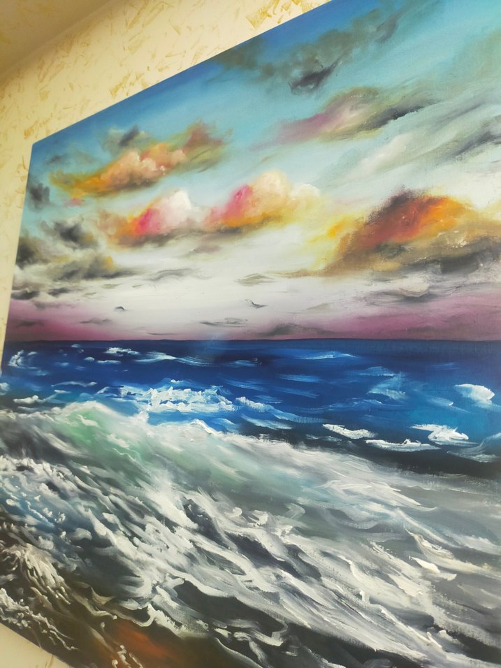 el yapımı yağlı boya tablo 50 cm - Görsel 2