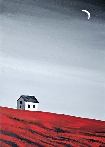 35x50 cm akrilik boya ile yapılmış tuval üzerine tablo
