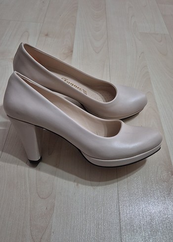 Bej Kadın Stiletto Topuklu Ayakkabı - Görsel 2