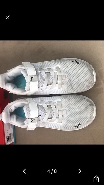34 Beden beyaz Renk Puma - Kız Çocuk Ayakkabı