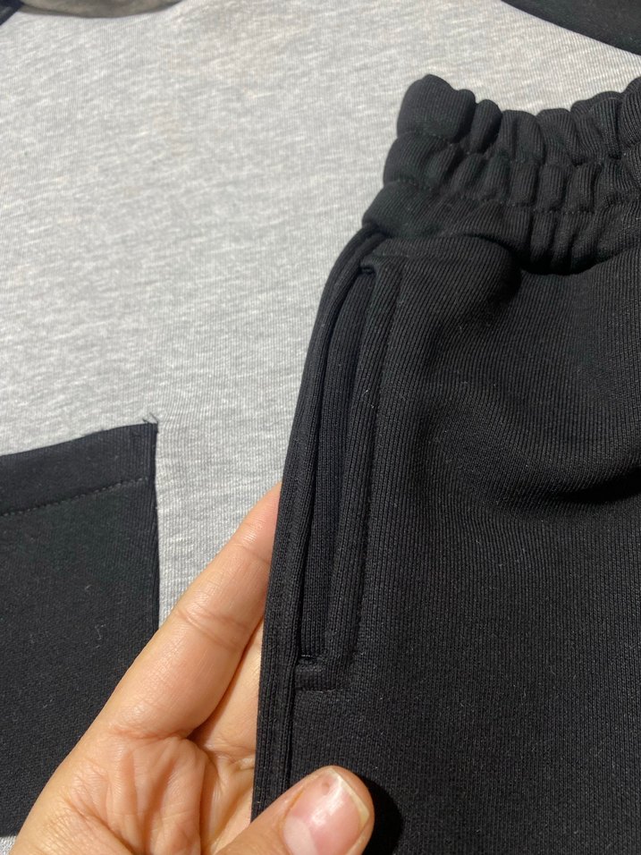 Gri Siyah Kapüşonlu Erkek Çocuk Eşofman Takımı - Görsel 3