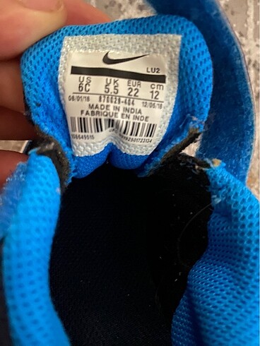 22 Beden mavi Renk Nike erkek bebek ayakkabı