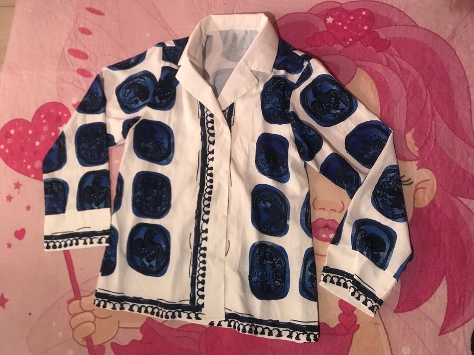 Mavi Bağlama Desenli Ikılı takım - Görsel 2