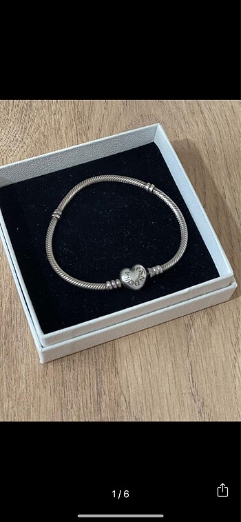 Beden gri Renk ORJİNAL PANDORA 18 CM BİLEKLİK