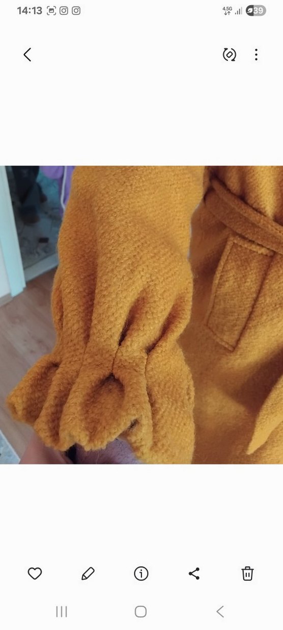 Bej Midi Kemerli Kadın Kaban - Görsel 3