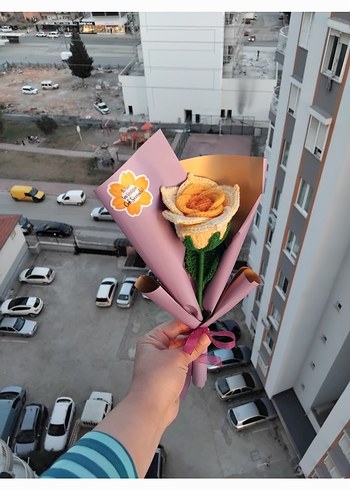 Örgü Gül Buketi - Görsel 2