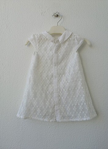 12-18 Ay Beden beyaz Renk Kız bebek elbise, 12 18 ay bayramlık bebek elbise. 