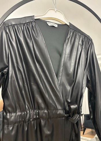 Uzun deri ceket - Görsel 2