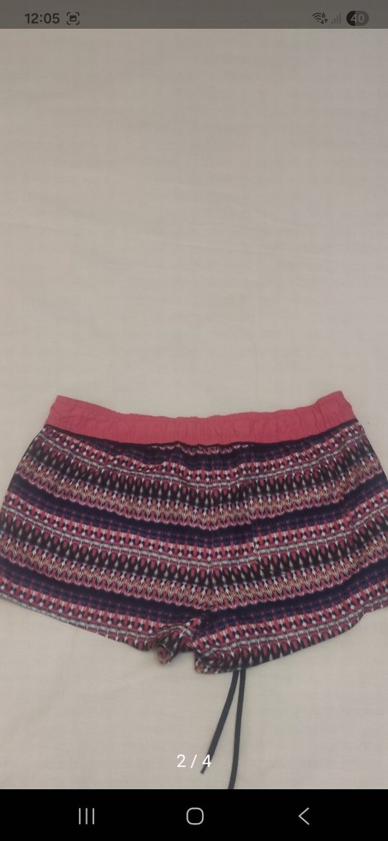 Kadın Çok Renkli Bel Detaylı Mini Deniz Şort - Görsel 2