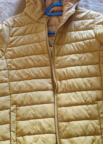 Sarı Fermuarlı Kadın Mont - Görsel 3