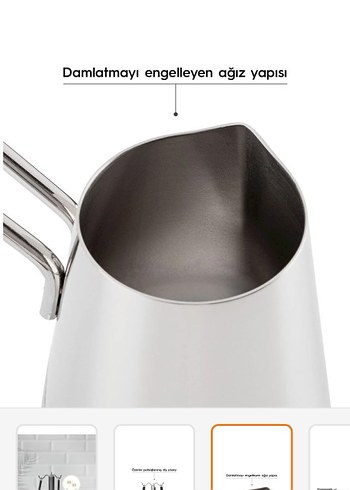 18/10 Paslanmaz Çelik Kahve Fincanı Seti - Görsel 3