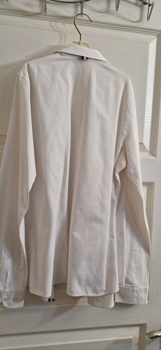 Düğmeli Beyaz Polo Gömlek - Görsel 4