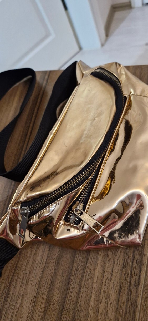 Kadın Altın Renkli  Bel Çantası - Görsel 4