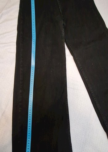 Kadın Siyah Bol Kesim Kot Pantolon - Görsel 2