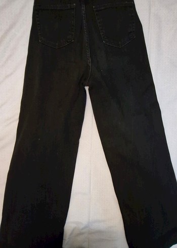 Kadın Siyah Bol Kesim Kot Pantolon - Görsel 5