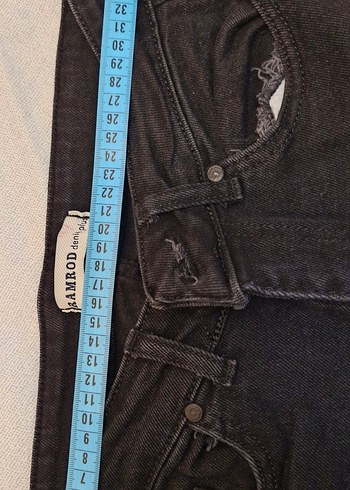 Kadın Siyah Bol Kesim Kot Pantolon - Görsel 4