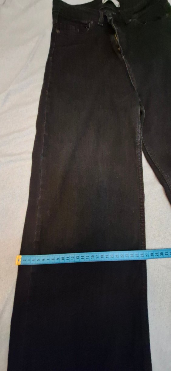 Kadın Siyah Bol Kesim Kot Pantolon - Görsel 3