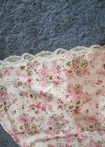 Pembe Çiçekli Dantel Detaylı Bohem Kız Eteği - Görsel 2