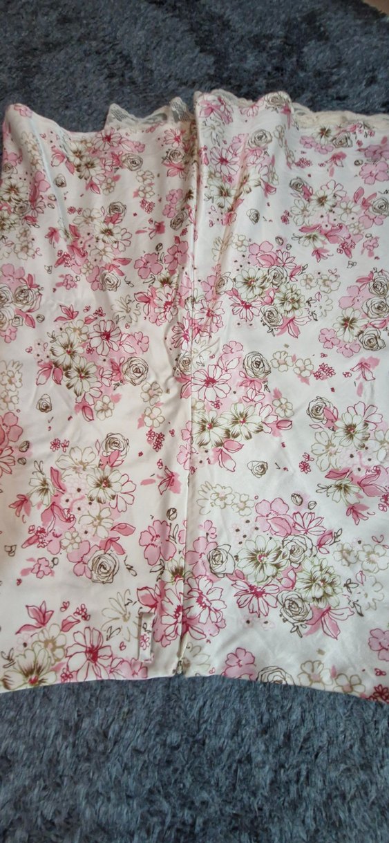 Pembe Çiçekli Dantel Detaylı Bohem Kız Eteği - Görsel 3