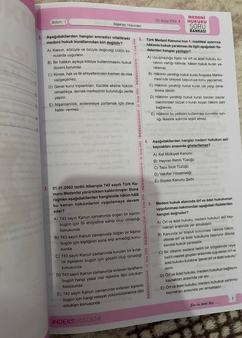 Ceza Hukuku ve Medeni Hukuk Soru Bankaları - Görsel 2