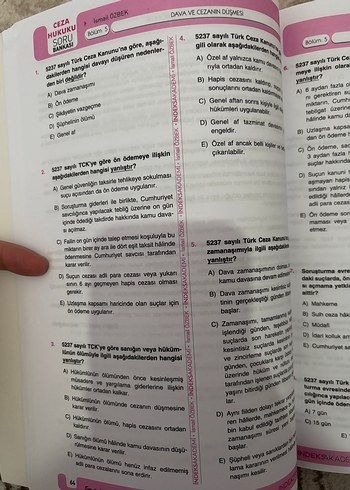 Ceza Hukuku ve Medeni Hukuk Soru Bankaları - Görsel 4