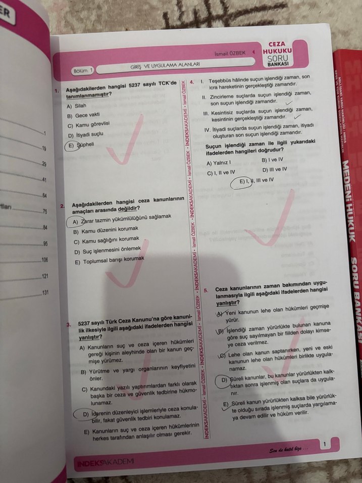 Ceza Hukuku ve Medeni Hukuk Soru Bankaları - Görsel 3