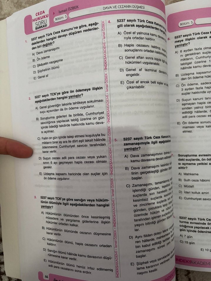 Ceza Hukuku ve Medeni Hukuk Soru Bankaları - Görsel 4