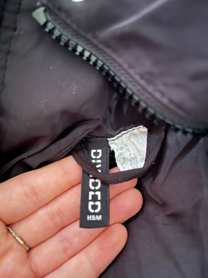 Siyah Oversize Denim Ceket Yüksek Yakalı - Görsel 3