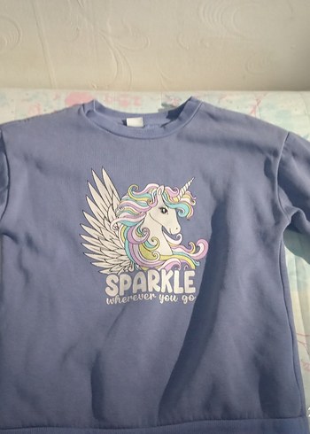 9 Yaş Beden kız çocuk unicorn sweatshirt