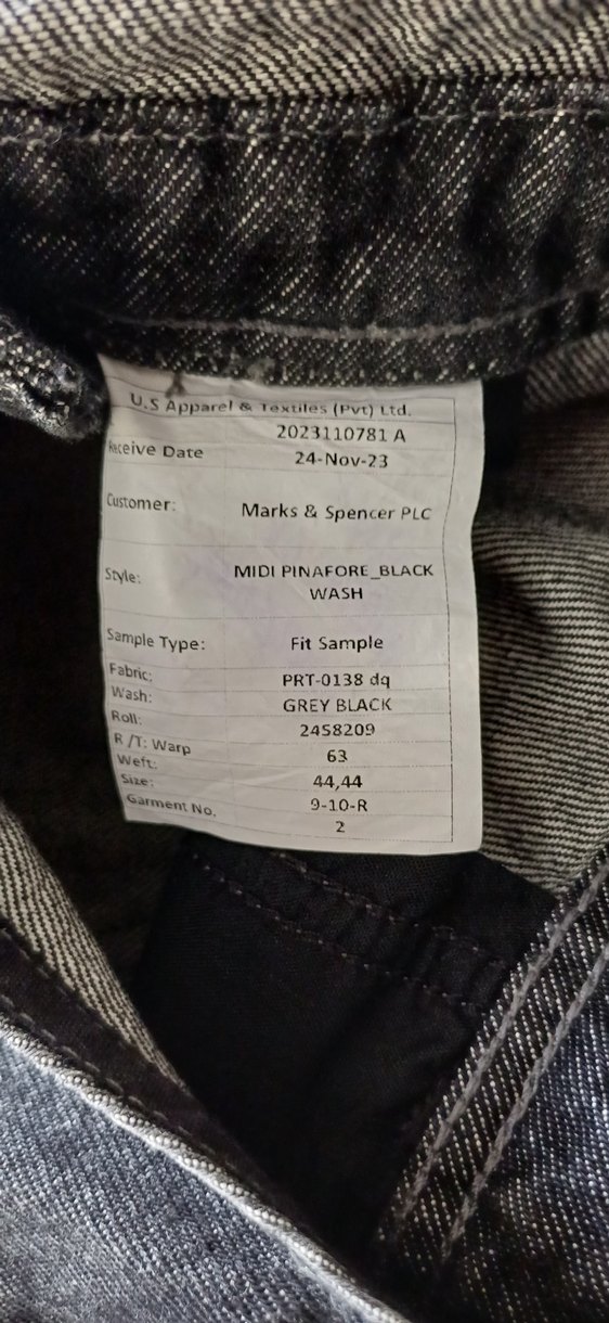 Kız Çocuk Gri Denim Askılı Tulum - Görsel 5