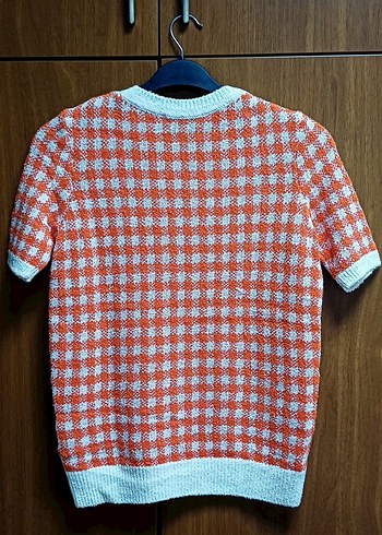 M&S Çok Renkli Kısa Kollu Örgü Kadın Kazak - Görsel 2