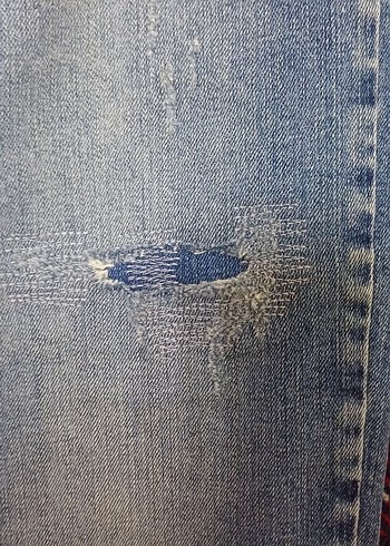 M&S Kadın Mavi Denim Regular Fit Pantolon - Görsel 3
