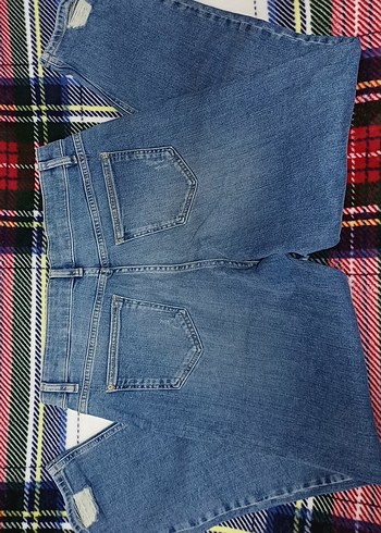 M&S Kadın Mavi Denim Regular Fit Pantolon - Görsel 6