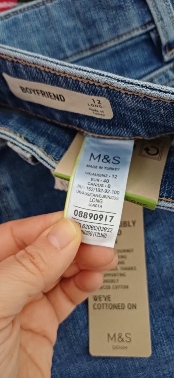 M&S Kadın Mavi Denim Regular Fit Pantolon - Görsel 5