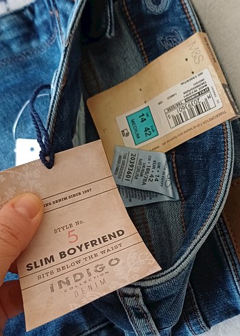 M&S Kadın Mavi Denim Jean - Görsel 2