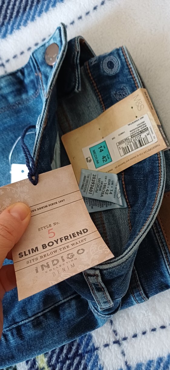 M&S Kadın Mavi Denim Jean - Görsel 2