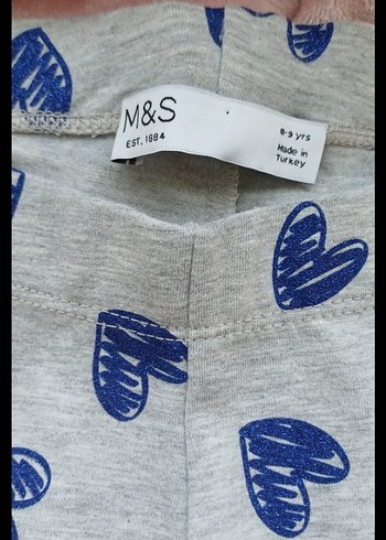 Kız Çocuk Gri Baskılı Pamuklu Tayt - Görsel 7