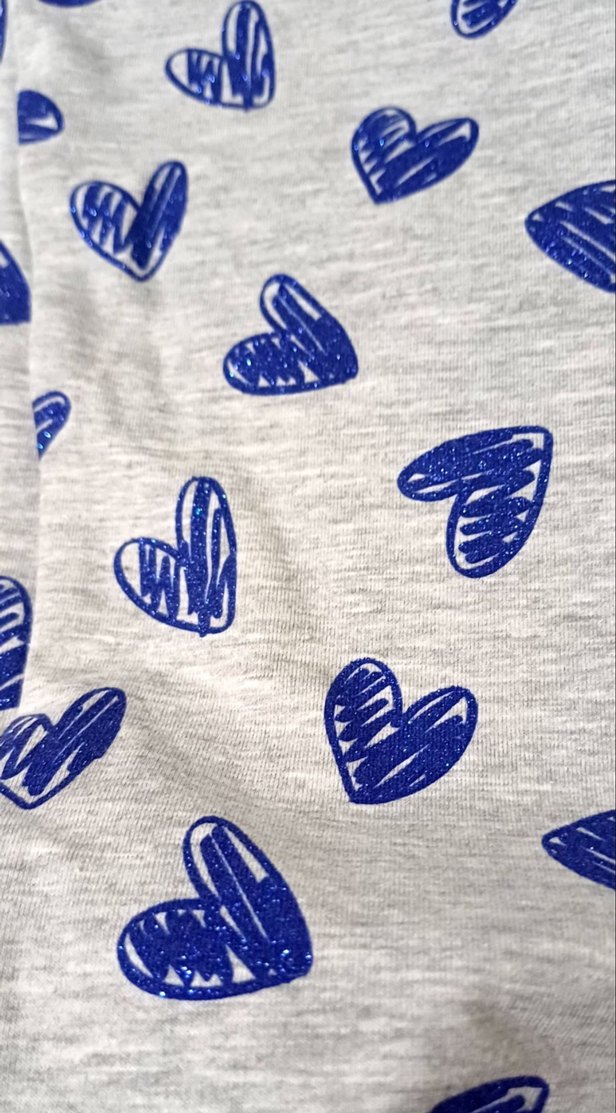 Kız Çocuk Gri Baskılı Pamuklu Tayt - Görsel 3