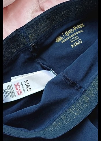 Harry Poter Temalı Kız Çocuk Mavi Parlak Baskılı Tayt - Görsel 2