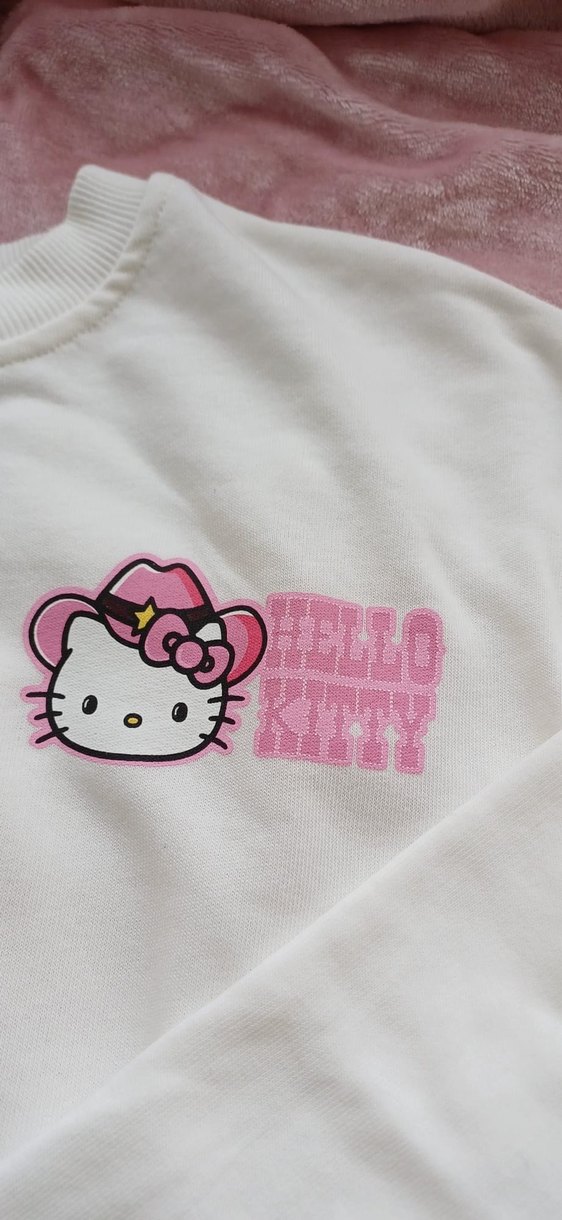 LCW 11-12 Yaş, Beyaz Kız Sweatshirt, Yuvarlak Yaka, - Görsel 3