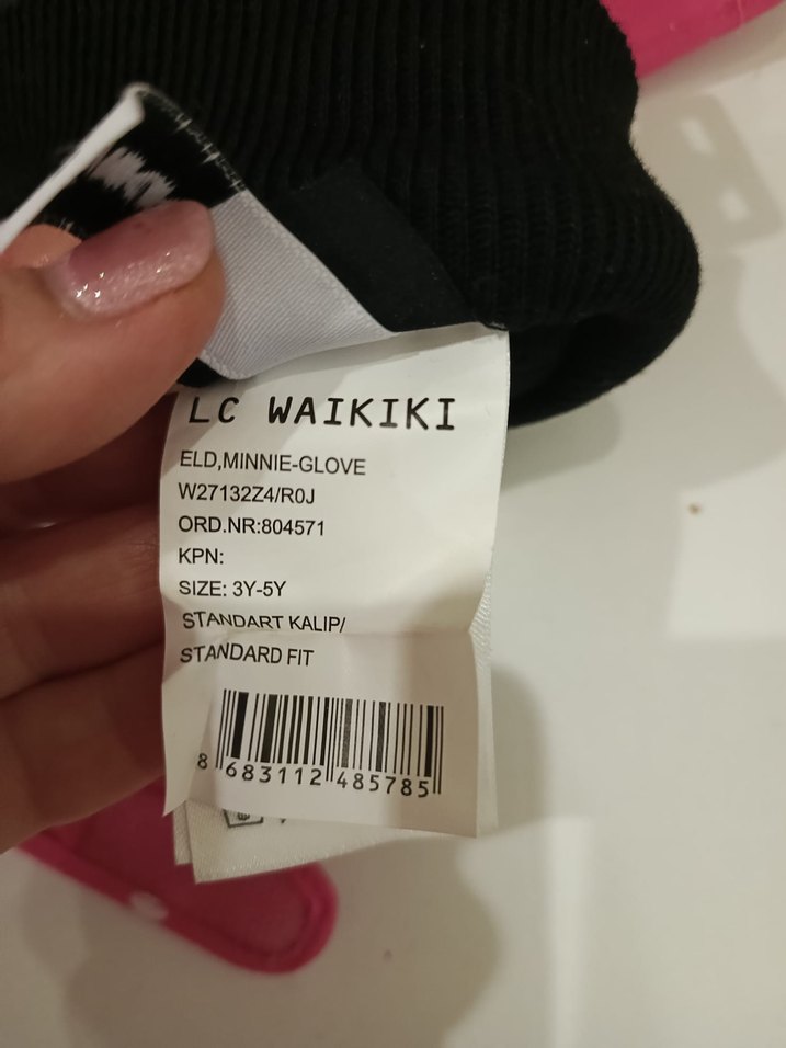 LCW Kız Çocuk Pembe Minnie Mouse Eldiven 3-5 YAŞ - Görsel 3