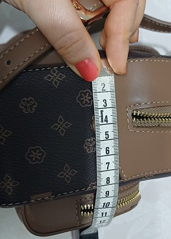 Pierre Cardin Kahverengi Deri Kadın Sırt Çantası - Görsel 9